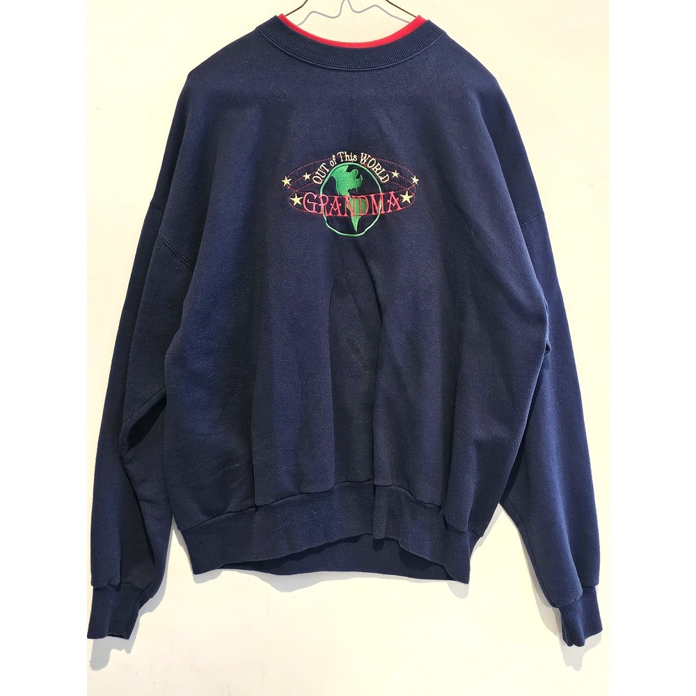 MC Sportswear Grandma Out of This World Embroidered Navy Sweatshirt X-Large‎